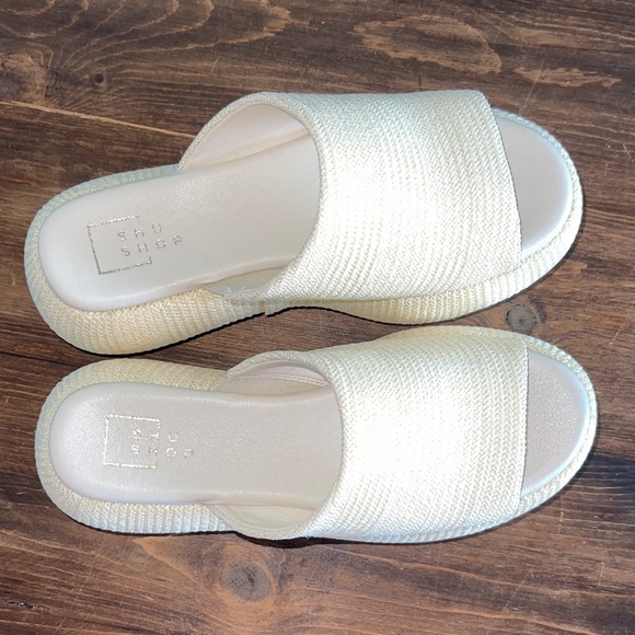 ShuShop ILANA Wedge Sandals in Ivory size 8.5 - Picture 3 of 13